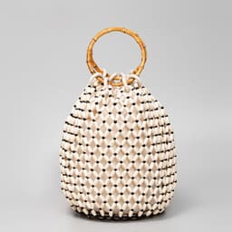 image-Women's Woven Hollow Bucket Bag Niche
