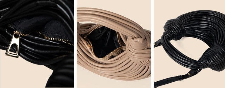image-Glossy Woven Noodles Fashion Handbag