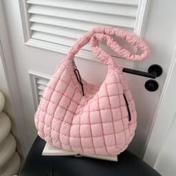 image-Pleated Cloud Bag Single Shoulder Crossbody Bubble Bag Down Cotton-padded Jacket
