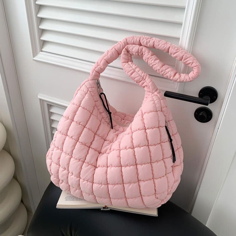 image-Pleated Cloud Bag Single Shoulder Crossbody Bubble Bag Down Cotton-padded Jacket