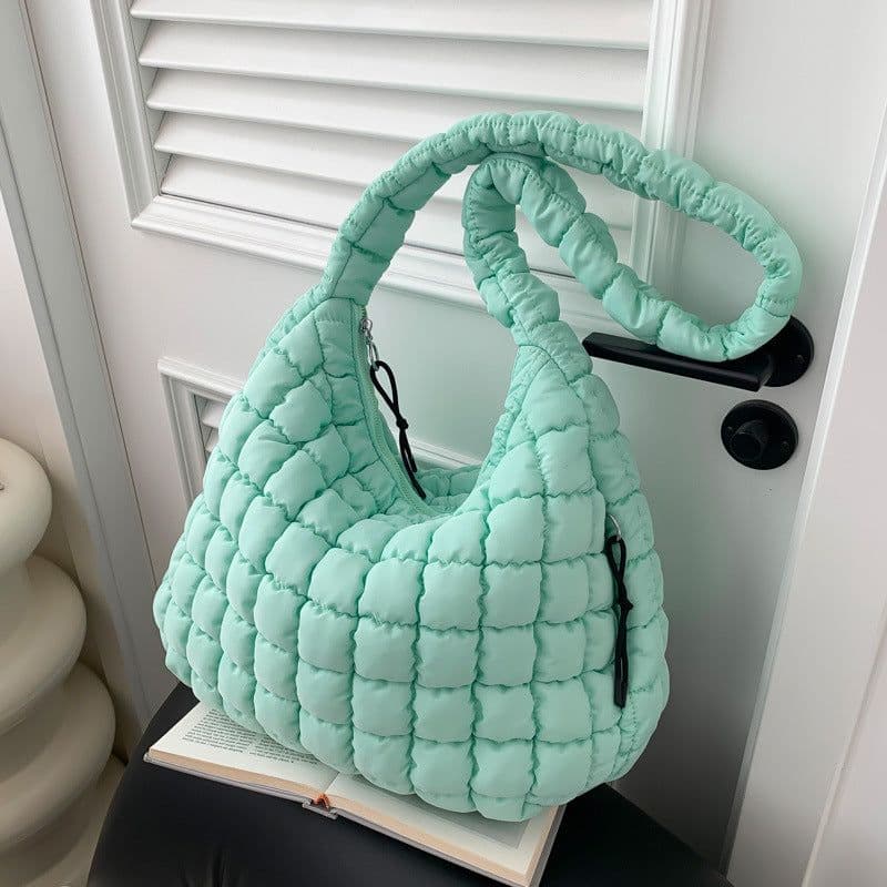 image-Pleated Cloud Bag Single Shoulder Crossbody Bubble Bag Down Cotton-padded Jacket