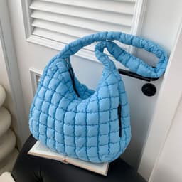 image-Pleated Cloud Bag Single Shoulder Crossbody Bubble Bag Down Cotton-padded Jacket
