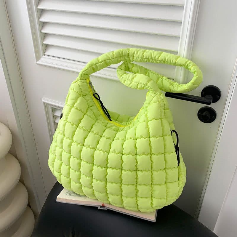 image-Pleated Cloud Bag Single Shoulder Crossbody Bubble Bag Down Cotton-padded Jacket