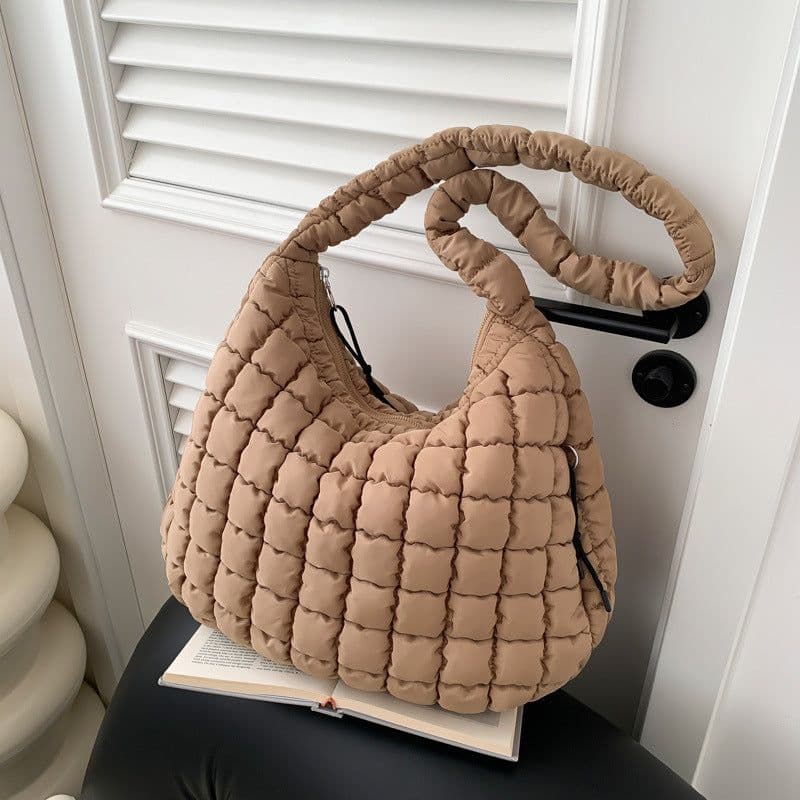 image-Pleated Cloud Bag Single Shoulder Crossbody Bubble Bag Down Cotton-padded Jacket