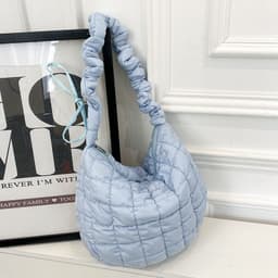 image-Pleated Cloud Bag Female Fashion Down Jacket Bubble Bag