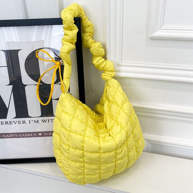 image-Pleated Cloud Bag Female Fashion Down Jacket Bubble Bag