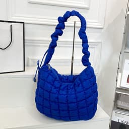 image-Pleated Cloud Bag Female Fashion Down Jacket Bubble Bag