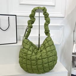 image-Pleated Cloud Bag Female Fashion Down Jacket Bubble Bag