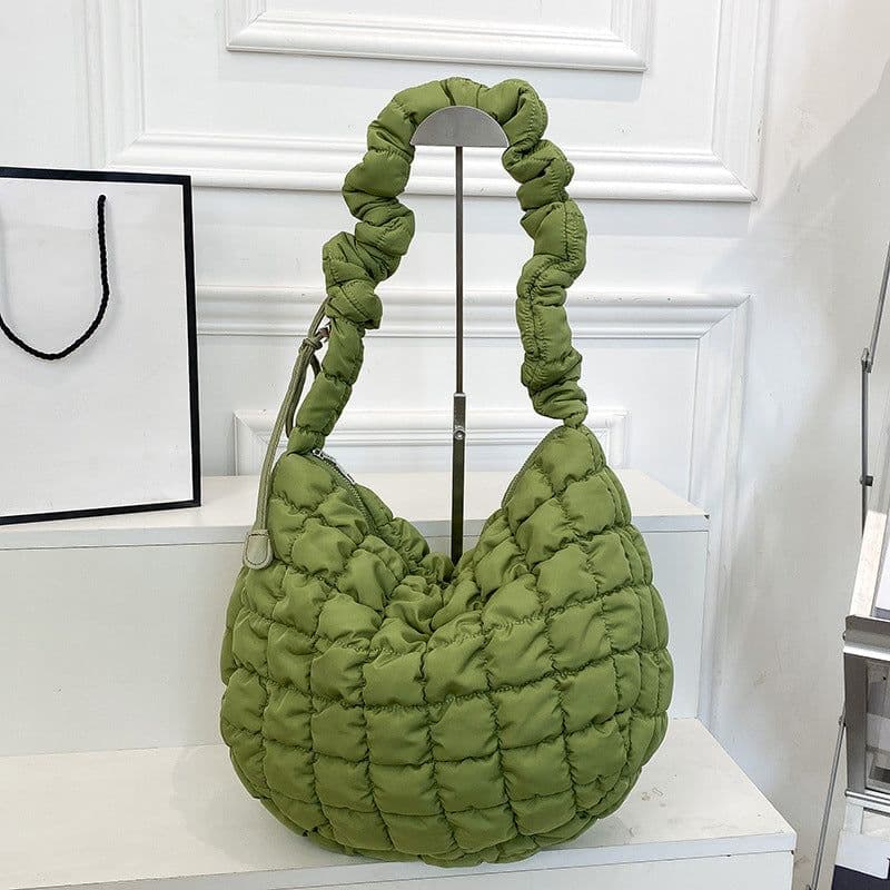 image-Pleated Cloud Bag Female Fashion Down Jacket Bubble Bag