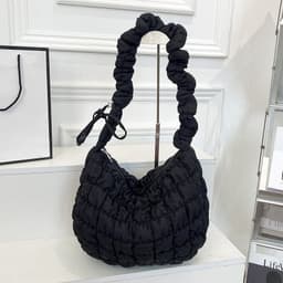 image-Pleated Cloud Bag Female Fashion Down Jacket Bubble Bag