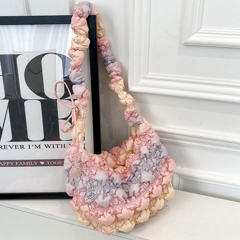 image-Pleated Cloud Bag Female Fashion Down Jacket Bubble Bag