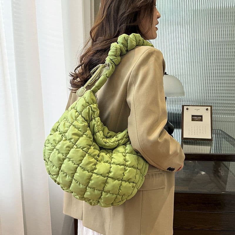 image-Pleated Cloud Bag Female Fashion Down Jacket Bubble Bag