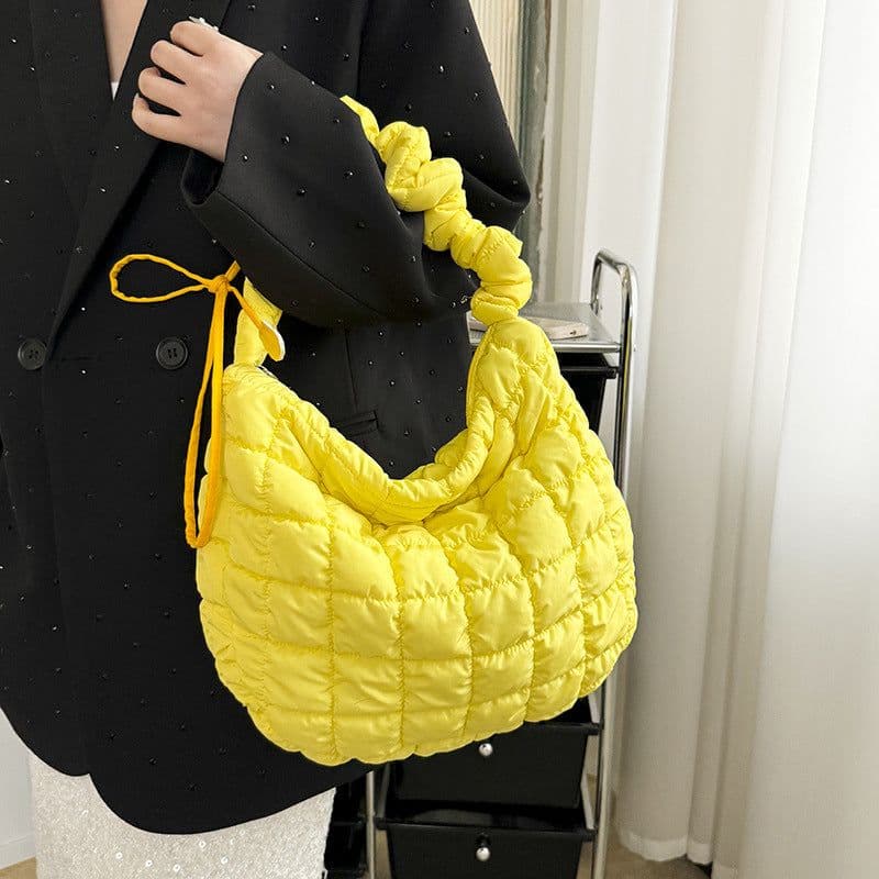 image-Pleated Cloud Bag Female Fashion Down Jacket Bubble Bag
