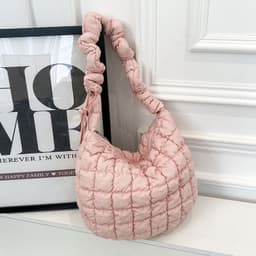 image-Pleated Cloud Bag Female Fashion Down Jacket Bubble Bag