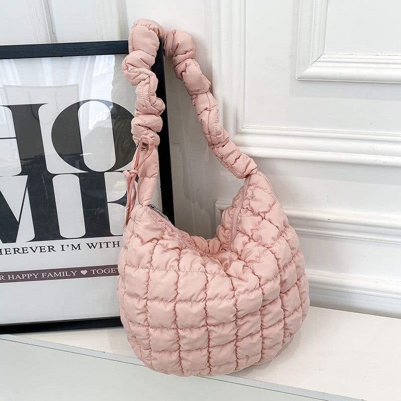image-Pleated Cloud Bag Female Fashion Down Jacket Bubble Bag