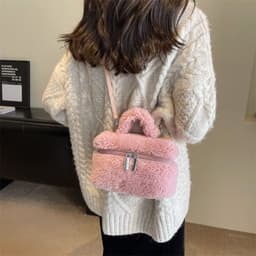 image-Autumn And Winter Lamb Wool Niche Popular Women's Bags Plush Portable