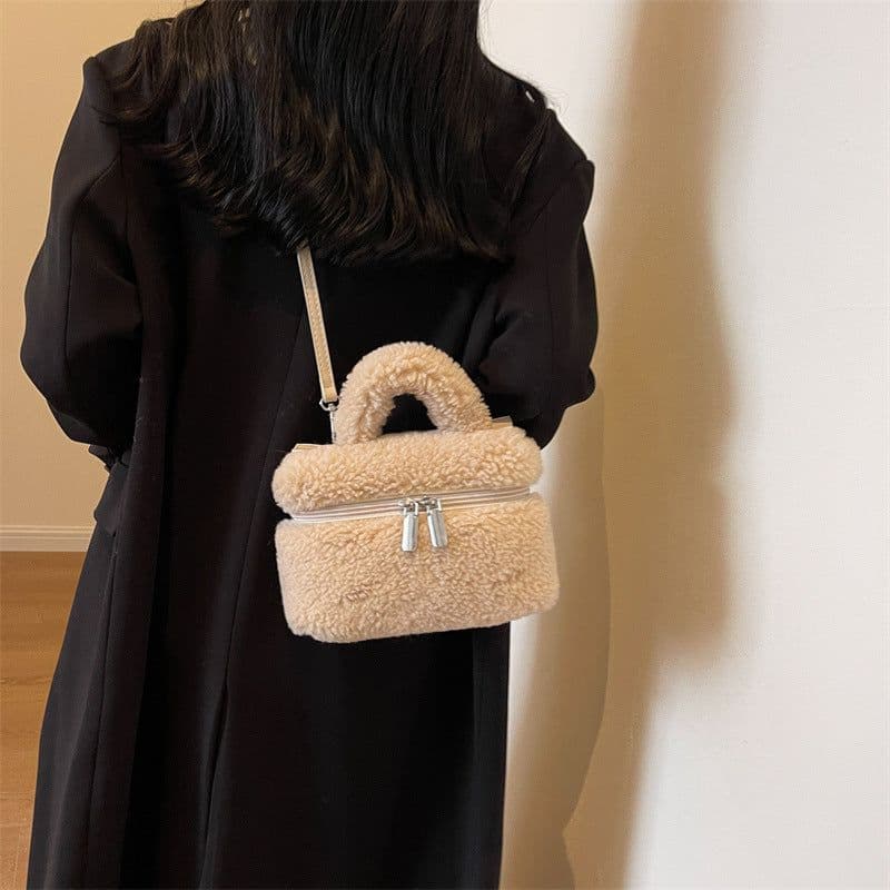 image-Autumn And Winter Lamb Wool Niche Popular Women's Bags Plush Portable