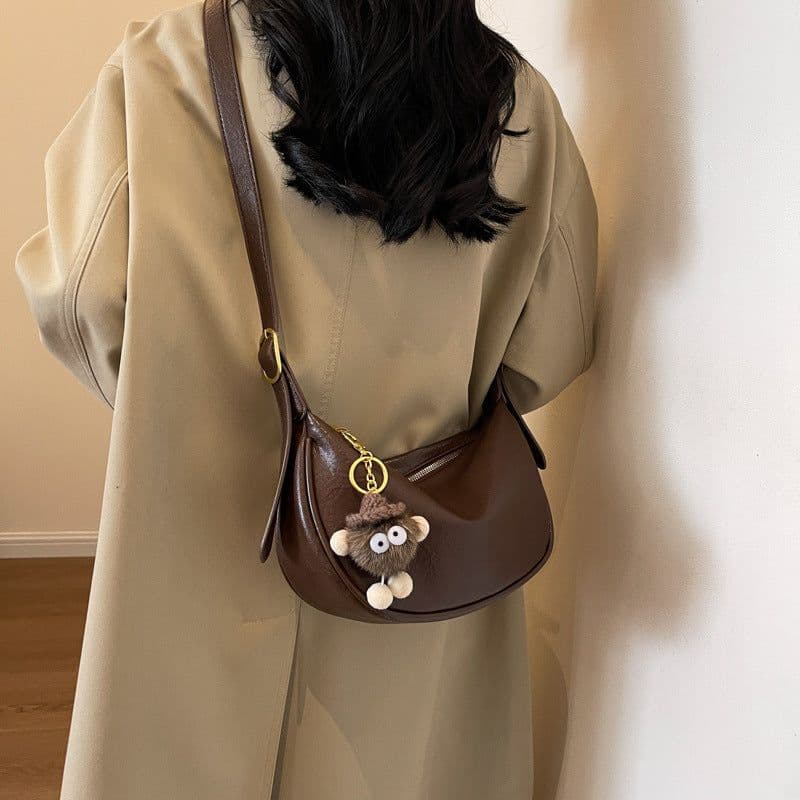 image-Fashion Trendy One-shoulder Messenger Bag Simple Niche Pu