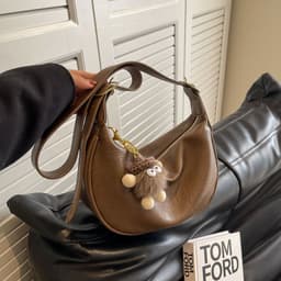 image-Fashion Trendy One-shoulder Messenger Bag Simple Niche Pu