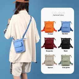 image-Women's Crossbody Leisure Phone Bag Shoulder Nylon Cloth Bag