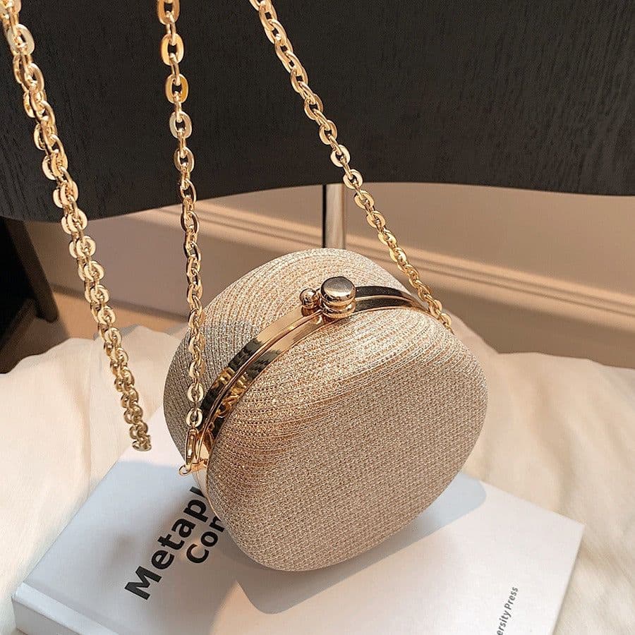 image-Women's Fashion Rhinestone-encrusted Chain Shoulder Messenger Bag