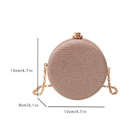image-Women's Fashion Rhinestone-encrusted Chain Shoulder Messenger Bag