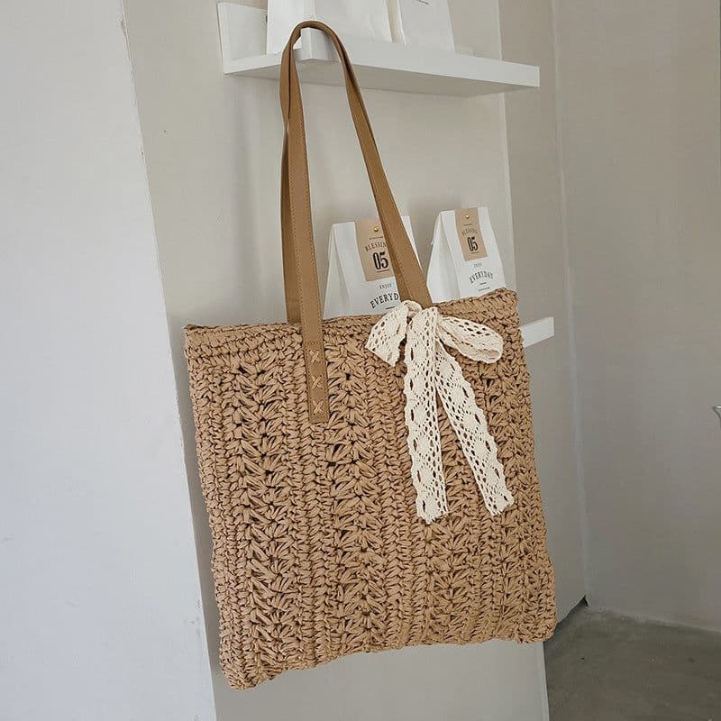 image-Summer Beach Straw Woven Large-capacity Crossbody Bag