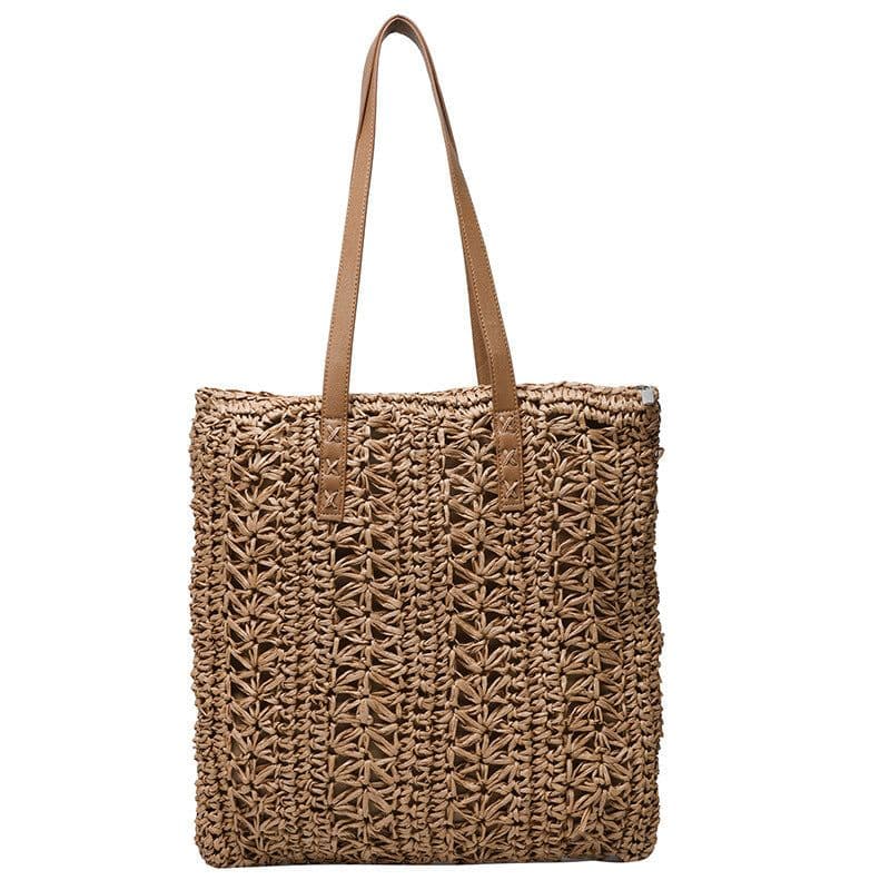 image-Summer Beach Straw Woven Large-capacity Crossbody Bag
