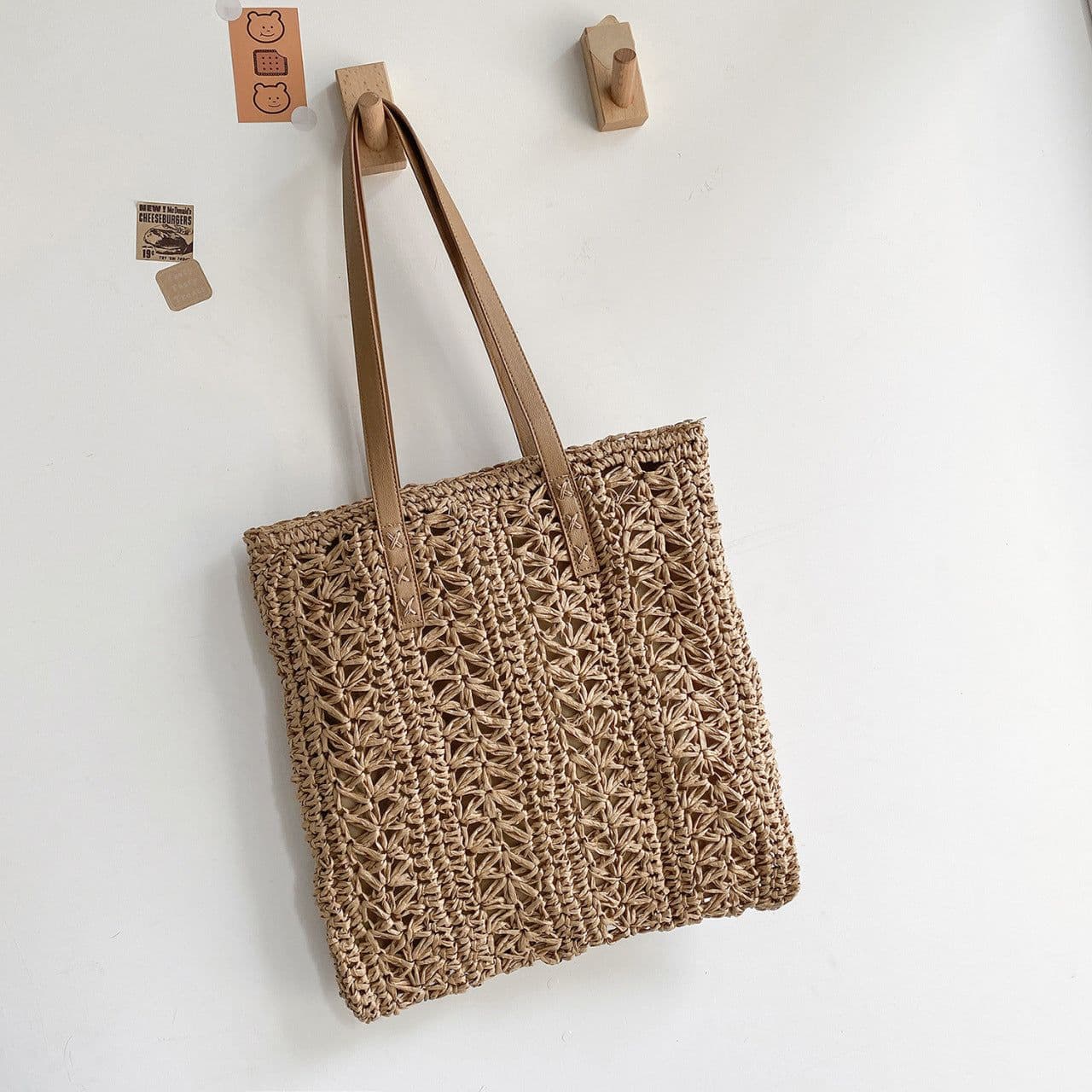 image-Summer Beach Straw Woven Large-capacity Crossbody Bag