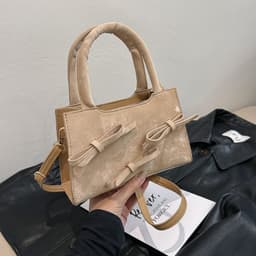 image-Fashion Special-interest Bowknot Portable Small Square Bag For Women