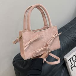 image-Fashion Special-interest Bowknot Portable Small Square Bag For Women