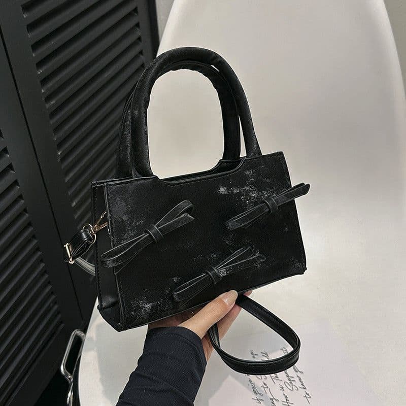 image-Fashion Special-interest Bowknot Portable Small Square Bag For Women