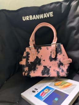 image-Sub-culture Girl Plush Bone Cross Handbag