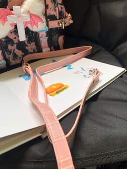 image-Sub-culture Girl Plush Bone Cross Handbag