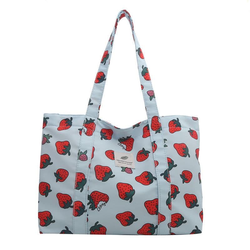 image-Large Capacity Floral Nylon Shoulder Bag