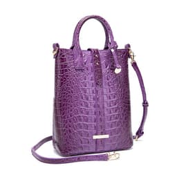 image-Women's Retro Multi-color Concave-convex Crocodile Pattern Shoulder Bag