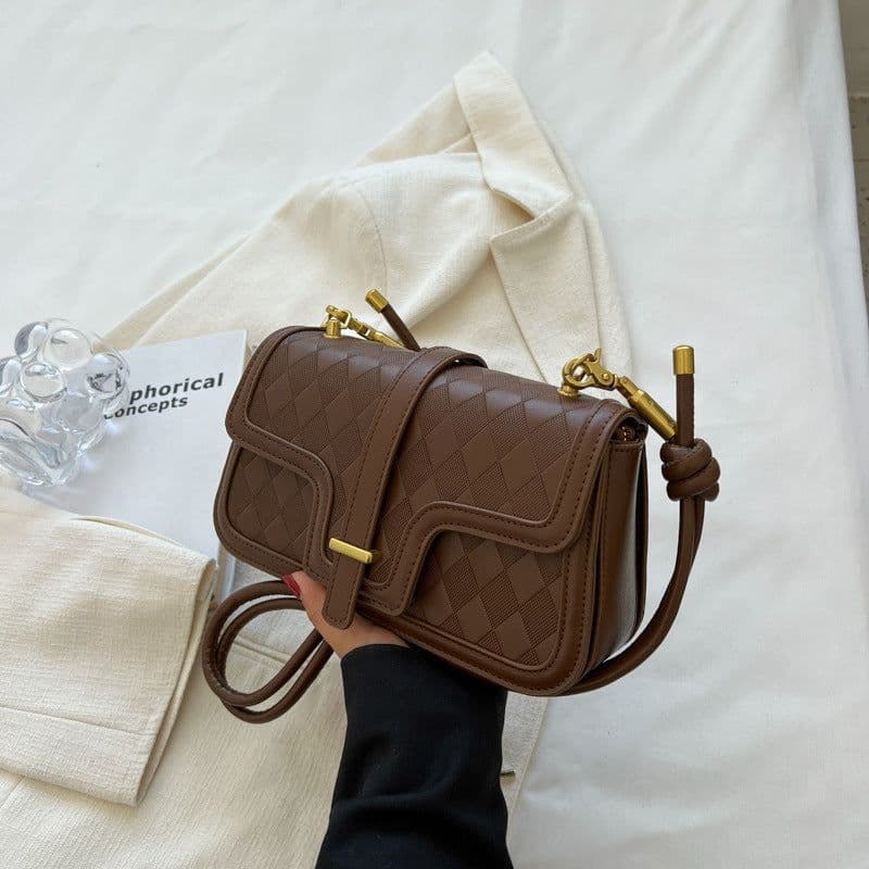image-Diamond Small Bag Women's New Fashion Shoulder Underarm Bag High-grade Western Style