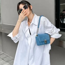 image-New Retro Chain Shoulder Underarm Bag Chain Denim Women's Bag