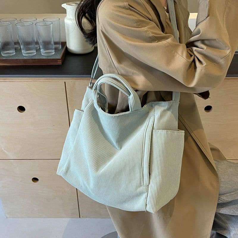 image-Corduroy Women's Fashion Shoulder Crossbody Bag