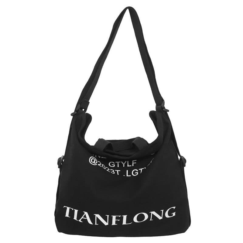 image-Women's Canvas Shoulder Large-capacity Crossbody Bag
