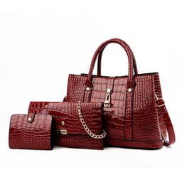 image-Women's Fashion Large Capacity Crocodile Buckle Baby Diaper Bag