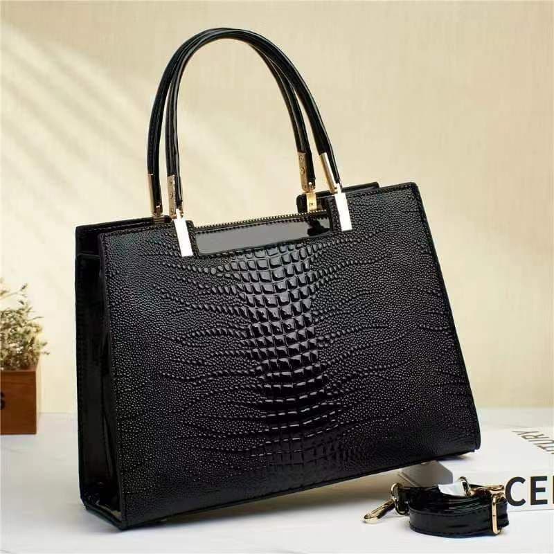 image-Women's Fashion Crocodile Pattern Shoulder Crossbody Handbag