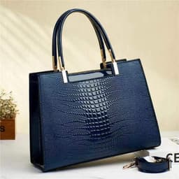 image-Women's Fashion Crocodile Pattern Shoulder Crossbody Handbag