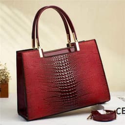 image-Women's Fashion Crocodile Pattern Shoulder Crossbody Handbag