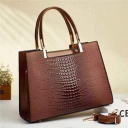 image-Women's Fashion Crocodile Pattern Shoulder Crossbody Handbag