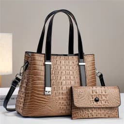 image-Women's Fashion Crocodile Pattern Large Capacity Combination Bags