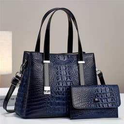 image-Women's Fashion Crocodile Pattern Large Capacity Combination Bags