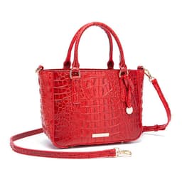 image-Women's Fashion Retro Brahmin Crocodile Pattern Portable Underarm Messenger Bag