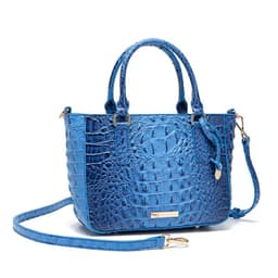 image-Women's Fashion Retro Brahmin Crocodile Pattern Portable Underarm Messenger Bag