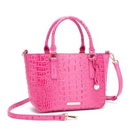 image-Women's Fashion Retro Brahmin Crocodile Pattern Portable Underarm Messenger Bag